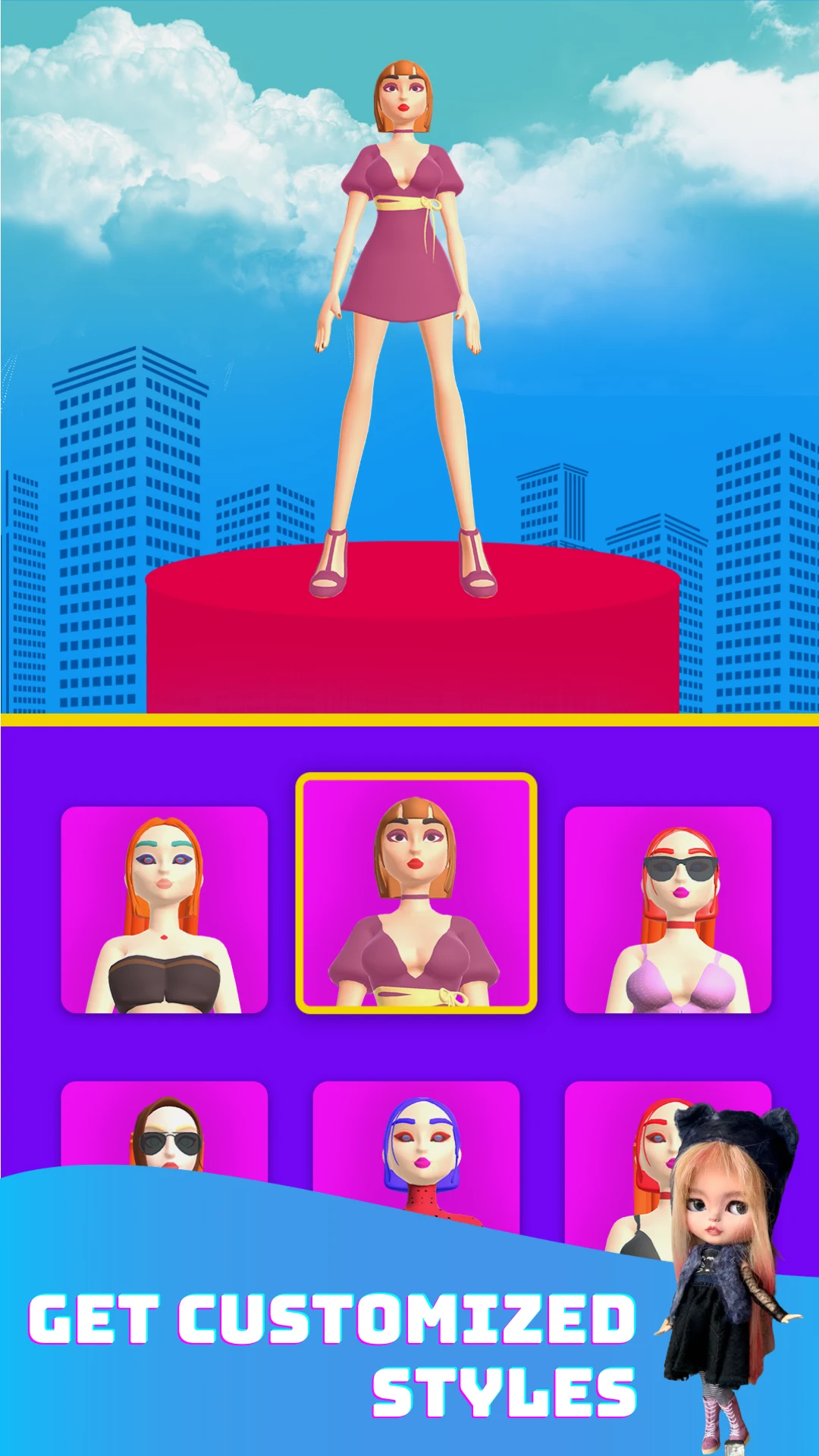 JoJo Dancing Hair Race 3D Game screenshot