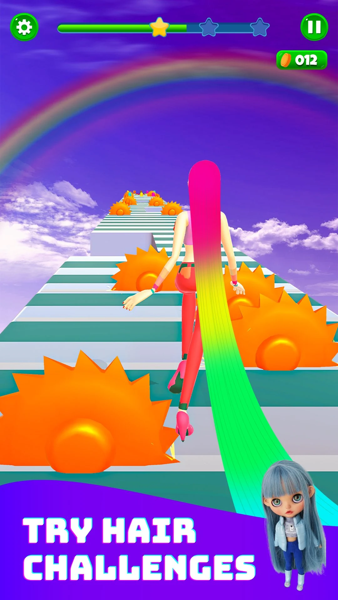 JoJo Dancing Hair Race 3D Game screenshot