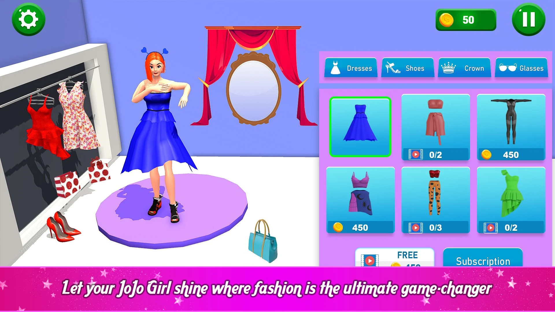 JoJo Dancing Hair Race 3D Game screenshot