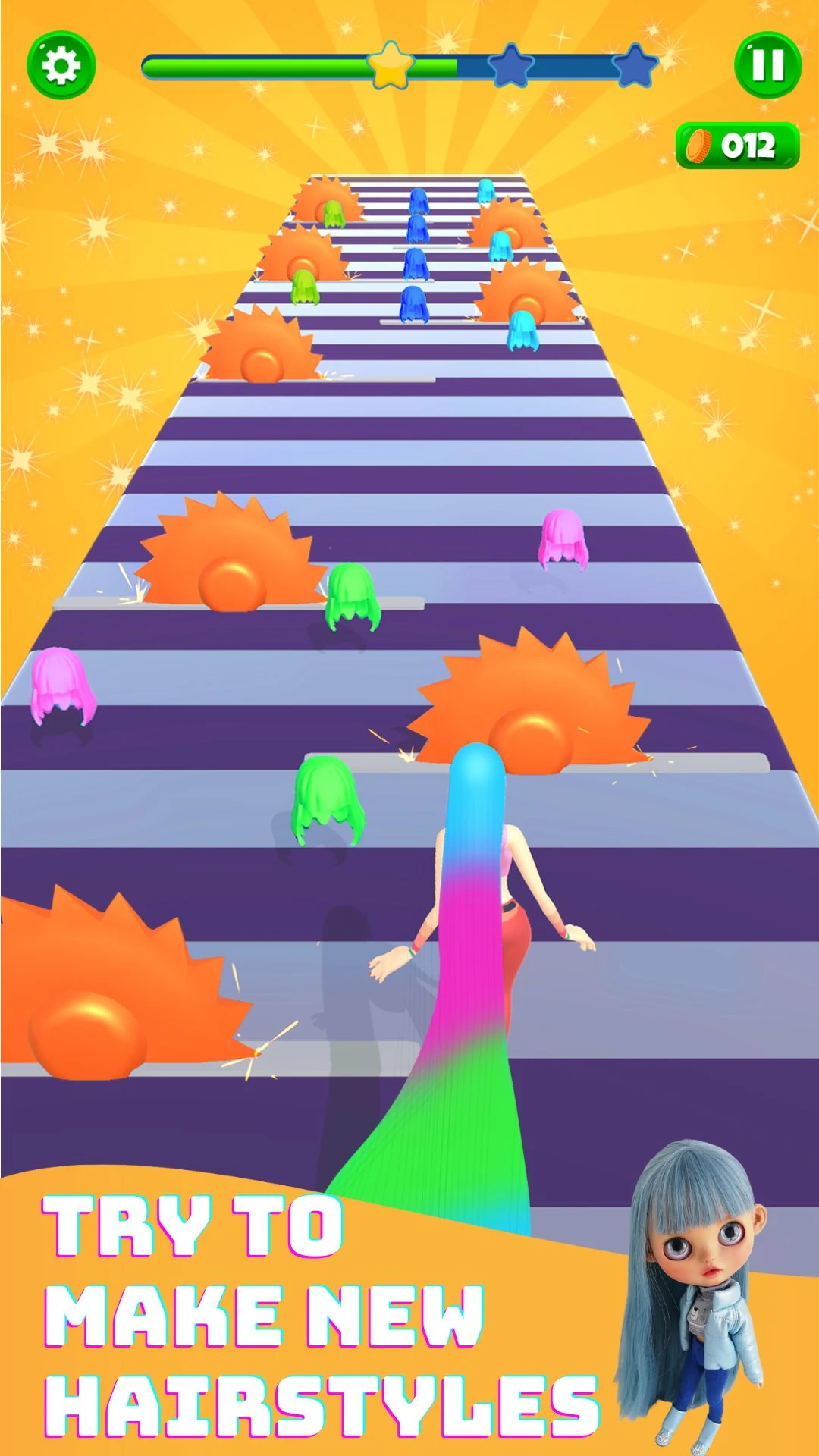 JoJo Dancing Hair Race 3D Game screenshot
