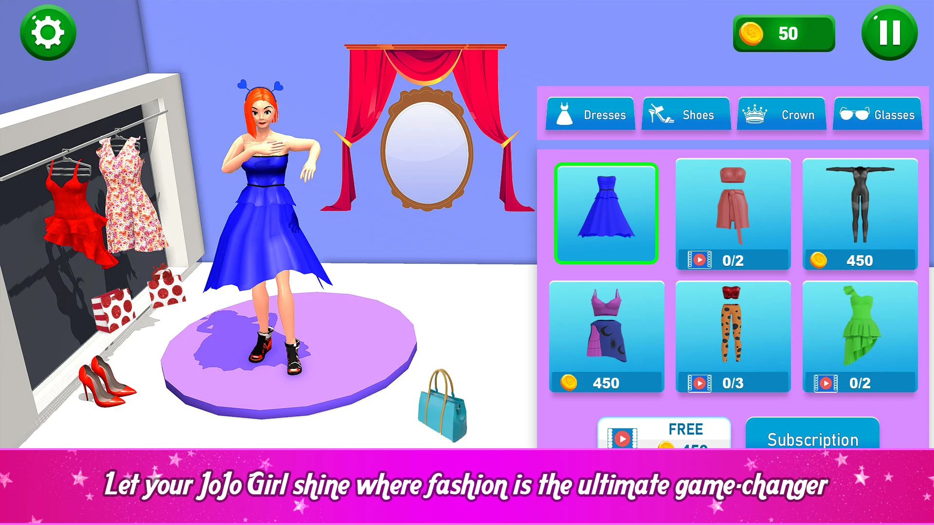 JoJo Dancing Hair Race 3D Game screenshot