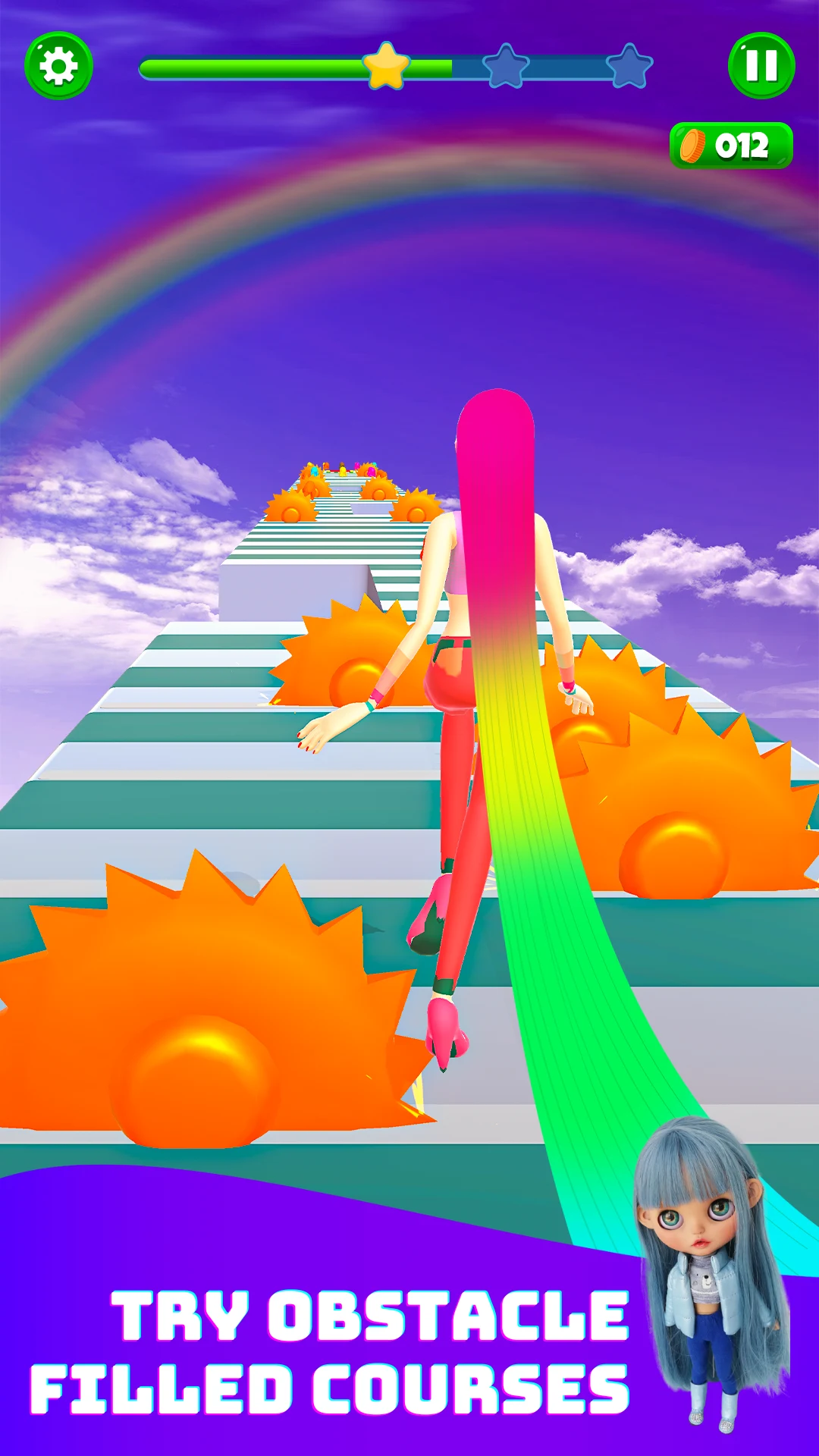 JoJo Dancing Hair Race 3D Game screenshot